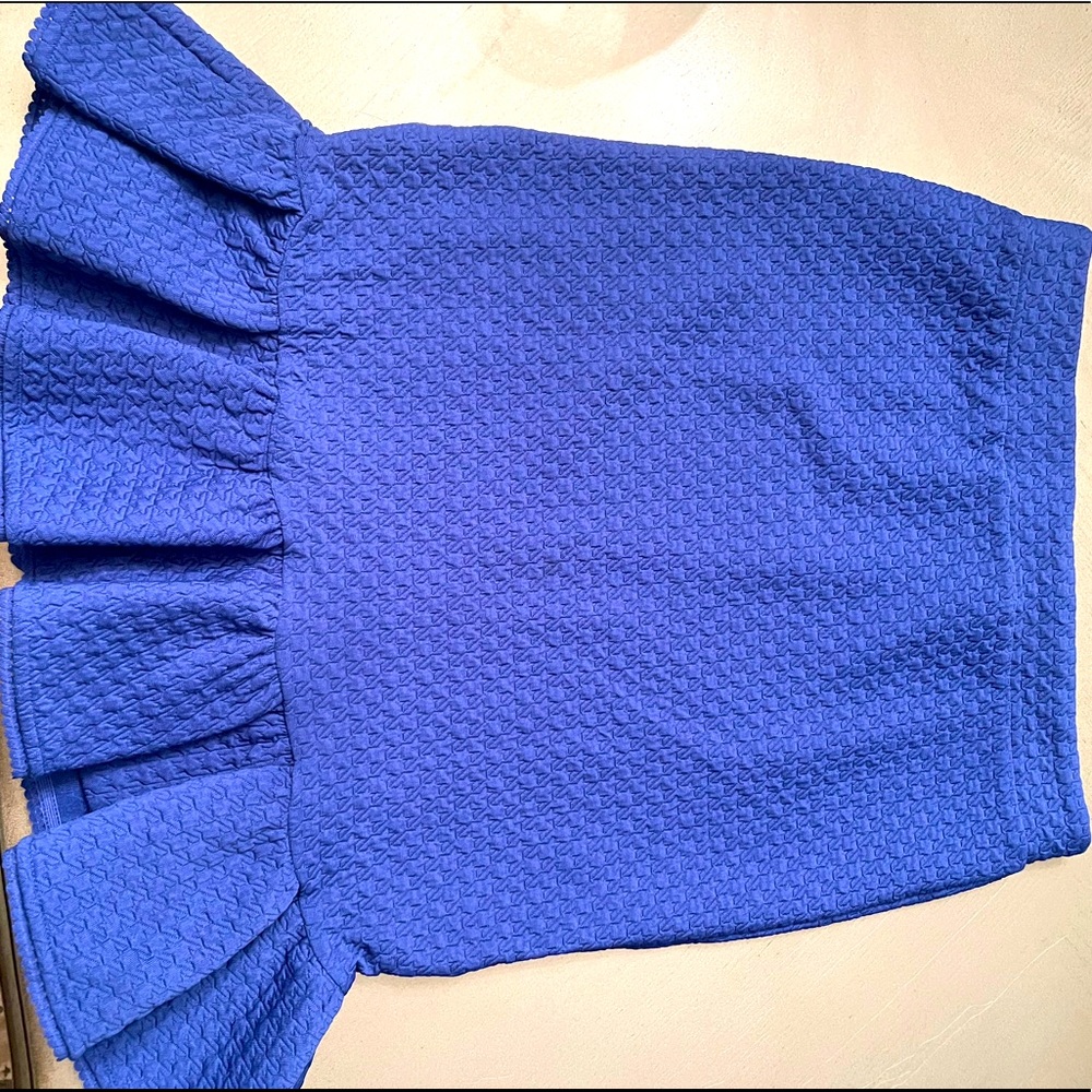 Blue mid length skirt